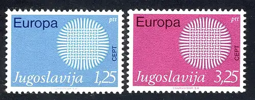 Europaunion 1970 Jugoslawien 1379-1380, Satz ** / MNH