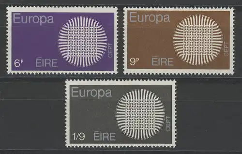 Union européenne 1970 Irlande 239-241, taux ** / NHM