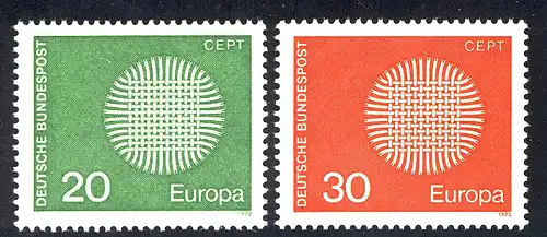 Europaunion 1970 Bundesrepublik 620-621, Satz ** / MNH