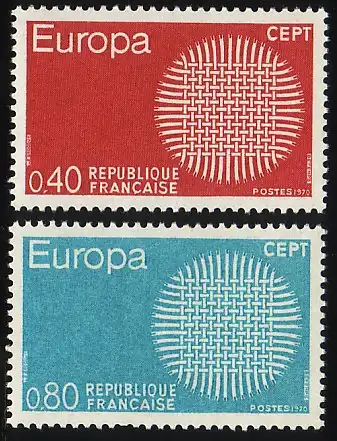 Union européenne 1970 France 1710-1711, phrase ** / NH
