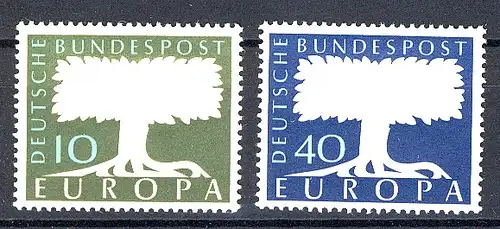 Union européenne 1957 République fédérale d'Allemagne 268-269v (geriff. gumberung), taux ** / MNH