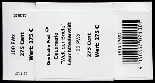 3657 Stylo à ressort lumineux 275 centimes - Banderole / autocollants du rouleau 100