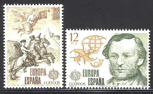 Europaunion 1979 Spanien 2412-2413, Satz ** / MNH