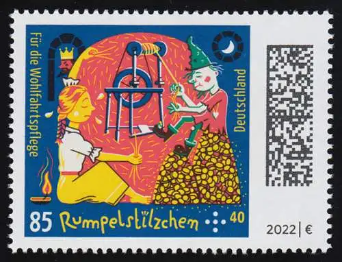 3664 Rumpelstilzchen 85 Cent, nassklebend, ** postfrisch