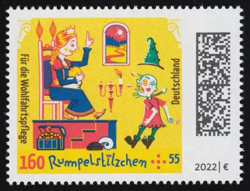 3666 Rumpelstilzchen 160 Cent, nassklebend, ** postfrisch