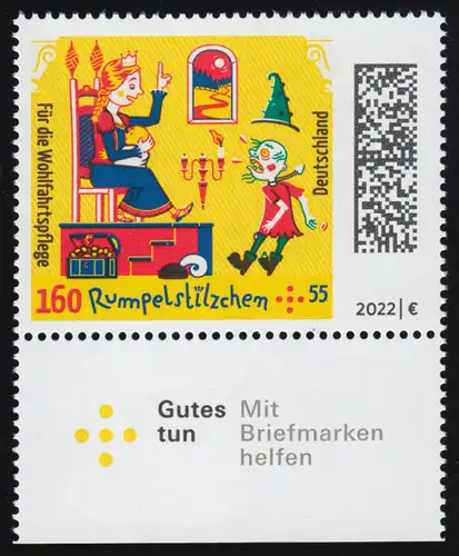 3666 Rumpelstilzchen 160 Cent, nassklebend aus Markenheftchen, ** postfrisch