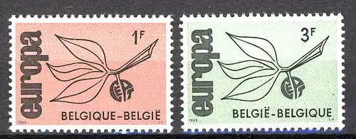 Union européenne 1965 Belgique 1399-1400, taux ** / MNH