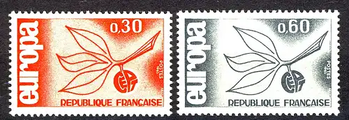 Europaunion 1965 Frankreich 1521-1522, Satz ** / MNH