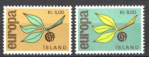 Union européenne 1965 Islande 395-396, taux ** / NHM