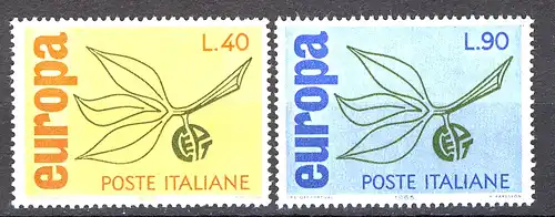 Union européenne 1965 Italie 1186-1187, taux ** / NHM