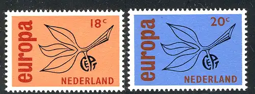 Union européenne 1965 Pays-Bas 848-849, taux ** / NH