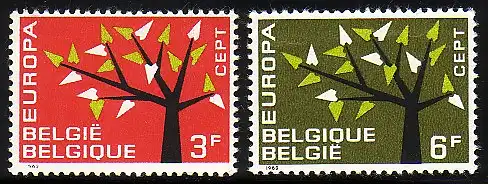 Europaunion 1962 Belgien 1282-1283, Satz ** / MNH