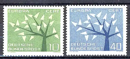 Union européenne 1962 République fédérale d'Allemagne 383-384, phrase ** / MNH