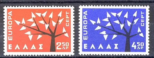 Europaunion 1962 Griechenland 796-797, Satz ** / MNH