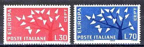 Union européenne 1962 Italie 1129-1130, phrase ** / MNH