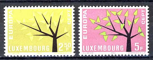 Union européenne 1962 Luxembourg 657-658, phrase ** / MNH