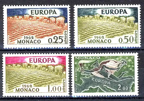 Europaunion 1962 Monaco 695-698, Satz ** / MNH
