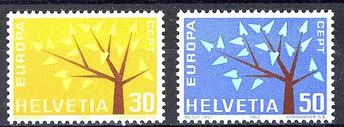 Union européenne 1962 Suisse 756-757, phrase ** / MNH