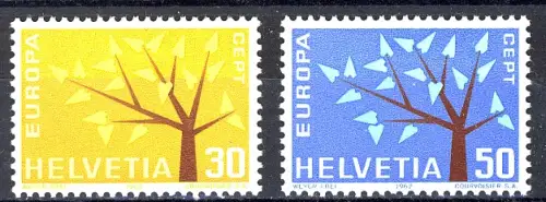 Union européenne 1962 Suisse 756-757, phrase ** / MNH