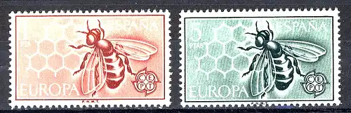 Europaunion 1962 Spanien 1340-1341, Satz ** / MNH