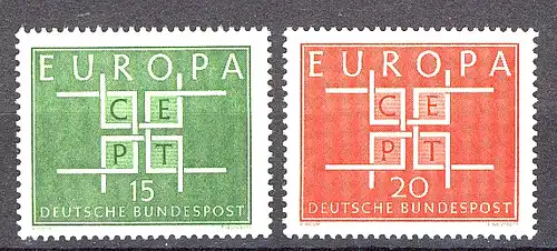 Union européenne 1963 République fédérale d'Allemagne 406-407, phrase ** / MNH