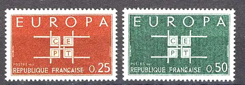 Europaunion 1963 Frankreich 1450-1451, Satz ** / MNH