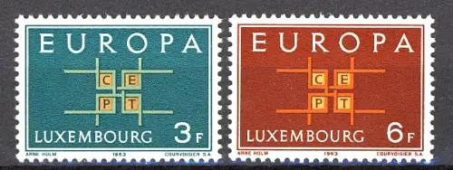 Union européenne 1963 Luxembourg 680-681, taux ** / NHM