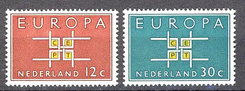 Europaunion 1963 Niederlande 806-807, Satz ** / MNH