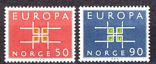 Europaunion 1963 Norwegen 498-499, Satz ** / MNH