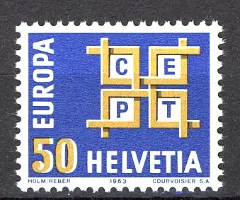 Europaunion 1963 Schweiz 781, Marke ** / MNH