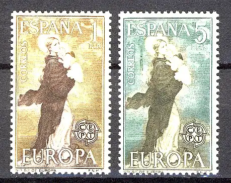 Union européenne 1963 Espagne 1411-1412, phrase ** / MNH