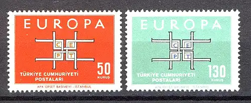 Europaunion 1963 Türkei 1888-1889, Satz ** / MNH