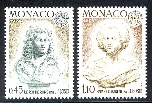 Union européenne 1974 Monaco 1114-1115, phrase ** / MNH