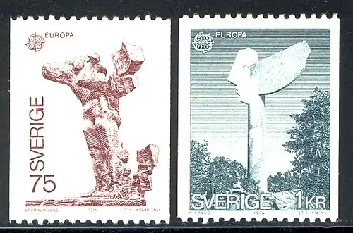 Union européenne 1974 Suède 852-853 taux ** / NH
