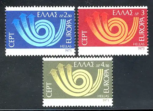 Union européenne 1973 Grèce 1147-1149, taux ** / NHM