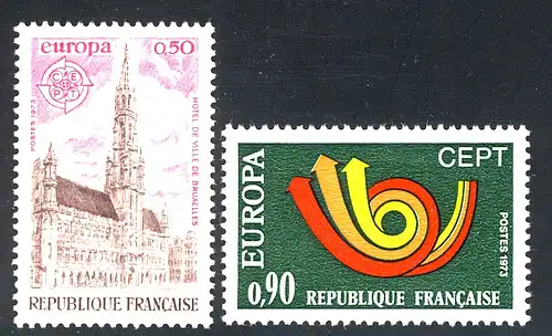 Europaunion 1973 Frankreich 1826-1827, Satz ** / MNH