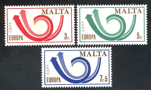 Europaunion 1973 Malta 472-474, Satz ** / MNH