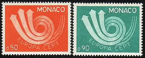 Europaunion 1973 Monaco 1073-1074, Satz ** / MNH