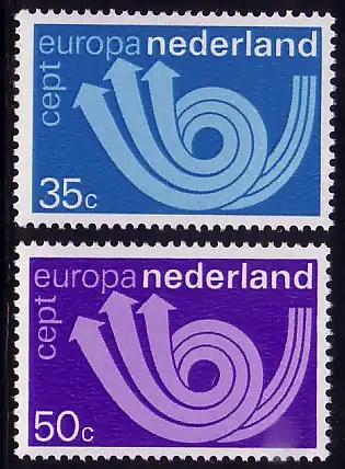 Europaunion 1973 Niederlande 1011-1012, Satz ** / MNH