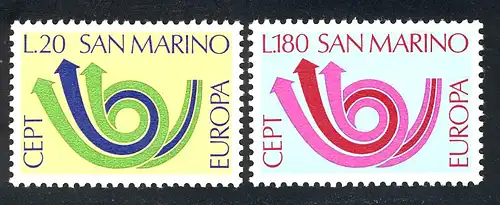 Union européenne 1973 Saint-Marin 1029-1030, phrase ** / MNH