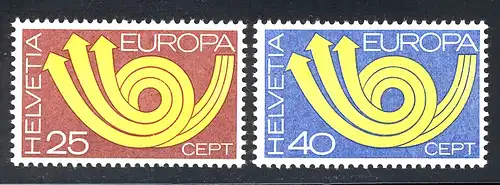 Europaunion 1973 Schweiz 994-995, Satz ** / MNH