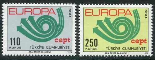 Union européenne 1973 Turquie 2280-2281, phrase ** / MNH
