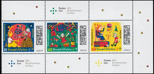 HBl. 58 Fêtes Rumplestiltskin - Impression en ligne LONGUEZ avec 3 timbres, **