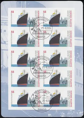 Blaues Band BREMEN: Seite links aus MH 56 SSt WERNIGERODE 2. OHABRIA 21.8.2004