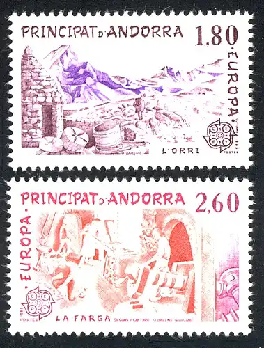 Europaunion 1983 Andorra (Französische Post) 334-335, Satz ** / MNH