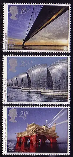 Europaunion 1983 Großbritannien 953-955, Satz ** / MNH