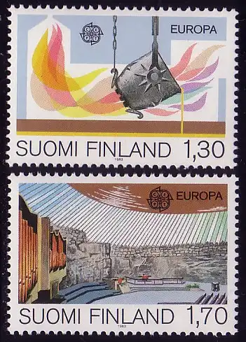 Union européenne 1983 Finlande 926-927, taux ** / NH