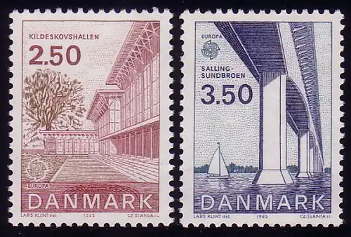 Europaunion 1983 Dänemark 781-782, Satz ** / MNH