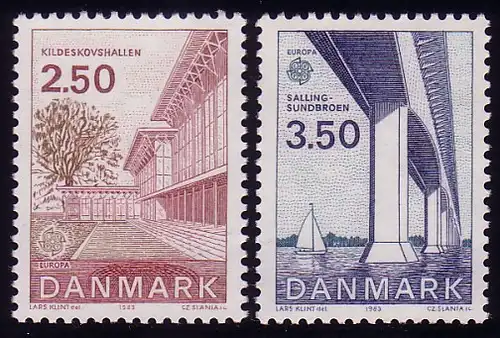 Union européenne 1983 Danemark 781-782, taux ** / NH