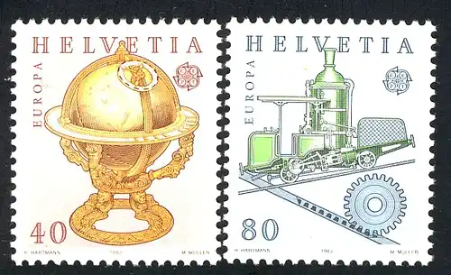Europaunion 1983 Schweiz 1249-1250, Satz ** / MNH